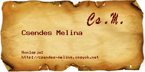 Csendes Melina névjegykártya